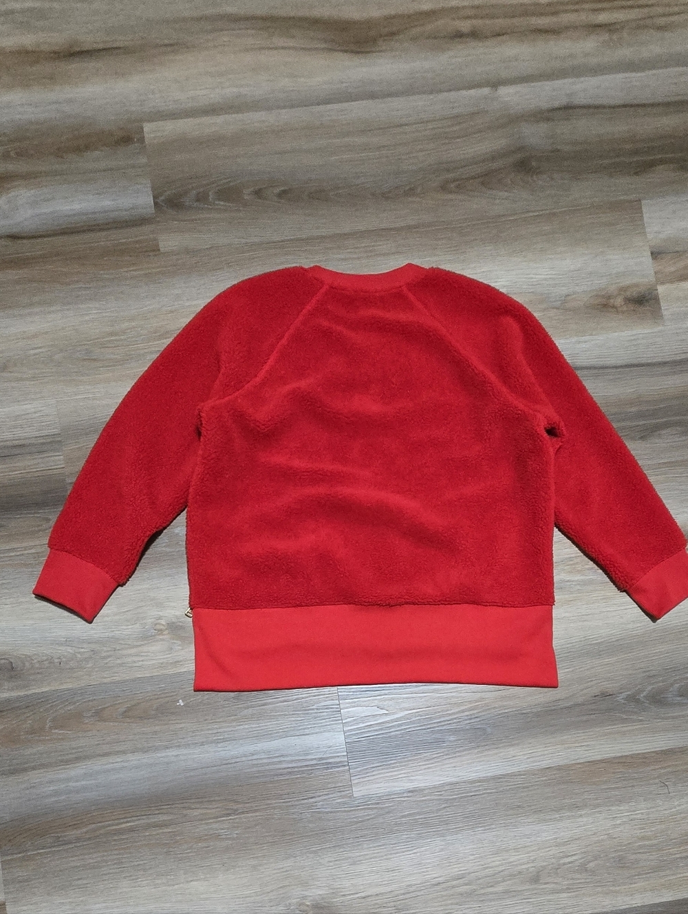 Ralph Lauren Black Label Red Sherpa Gold Zip Pullover Size L - Picture 2 of 12